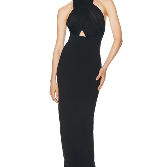 HELSA The Amber Dress Maxi Gown with Mesh Top Scarf XS - Picture 7 of 8